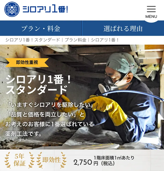 シロアリ1番！